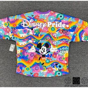 Spirit Jersey Shirt Adult Small Disney Pride Collection Rainbow Mickey Mouse